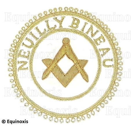 Badge / Macaron GLNF – Grande tenue provinciale – Assistant Grand Maître – Neuilly Bineau – Brodé main